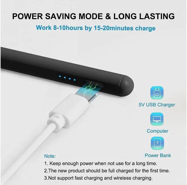 Alt view image 6 of 7 - BONAEVER Stylus Pen for iPad with Palm Rejection - Apple Pencil for iPad 10/9th Gen Compatible with iPad Pro 11 & 12.9 inch iPad Mini 6th/5th iPad Air 3/4/5 iPad 6/7/8th Gen for Writing Drawing