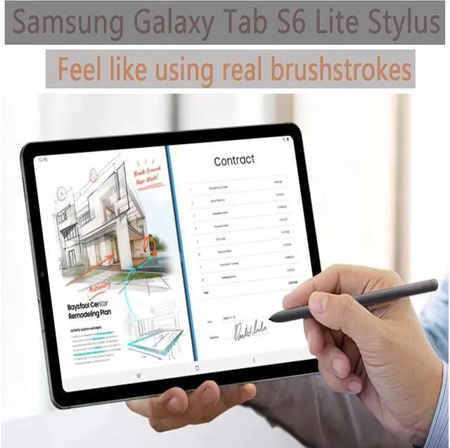 Alt view image 3 of 7 - BONAEVER For Galaxy Tab S6 Lite 10.4" S Pen Stylus Replacement Touch Pen for Samsung Galaxy Tab S6 Lite 10.4 inch SM-P610N SM-P615 SM-P610 SM-P613 SM-P619 with Tips