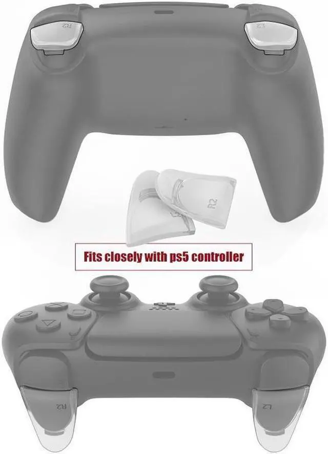 Alt view image 3 of 4 - BONAEVER Trigger Extender with 8 Pcs Thumb Standick Grips for PS5 DualSense Controller Play Station 5 Accessories