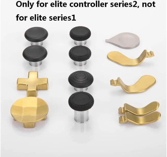 Alt view image 3 of 7 - BONAEVER Xbox One Elite Series 2 Controller Accessories Metal Thumb Sticks Replacement Mod Swap Joy Sticks Paddles D-Pads Adju Standment Tool