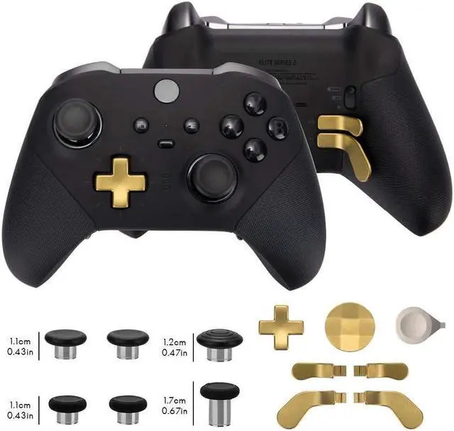 Alt view image 2 of 7 - BONAEVER Xbox One Elite Series 2 Controller Accessories Metal Thumb Sticks Replacement Mod Swap Joy Sticks Paddles D-Pads Adju Standment Tool