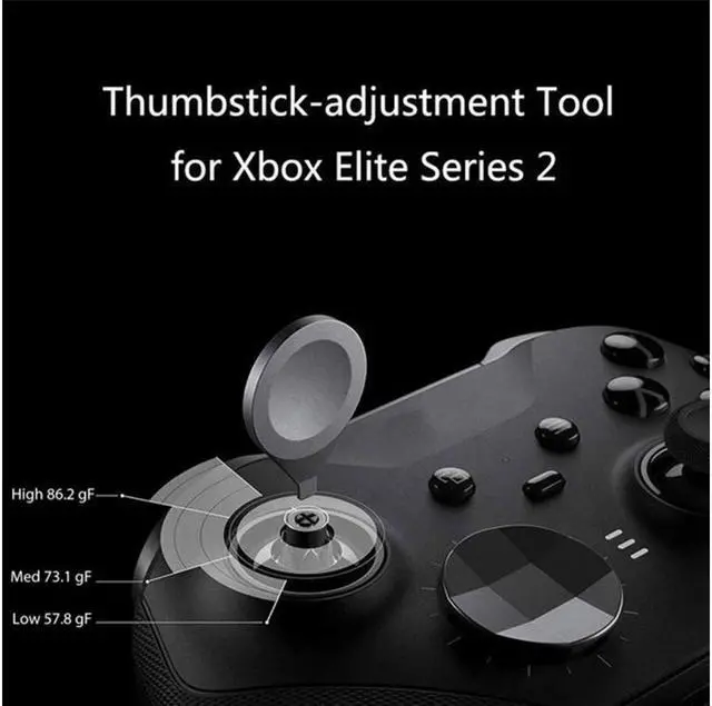 Alt view image 2 of 6 - BONAEVER Xbox One Elite Series 2 Controller Accessories Metal Thumb Sticks Replacement Mod Swap Joy Sticks Paddles D-Pads Adju Standment Tool