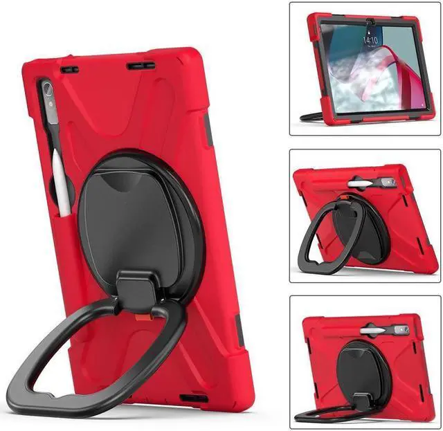 Alt view image 2 of 7 - BONAEVER For Lenovo Tab P11 Pro 11.2 inch 2nd Generation 2022 Case TB-132FU TB-138FC Rugged Shockproof Cover with Hand Strap Shoulder Strap
