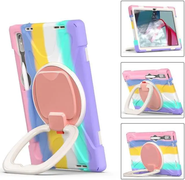 Alt view image 2 of 7 - BONAEVER For Lenovo Tab P11 Pro 11.2 inch 2nd Generation 2022 Case TB-132FU TB-138FC Rugged Shockproof Cover with Hand Strap Shoulder Strap