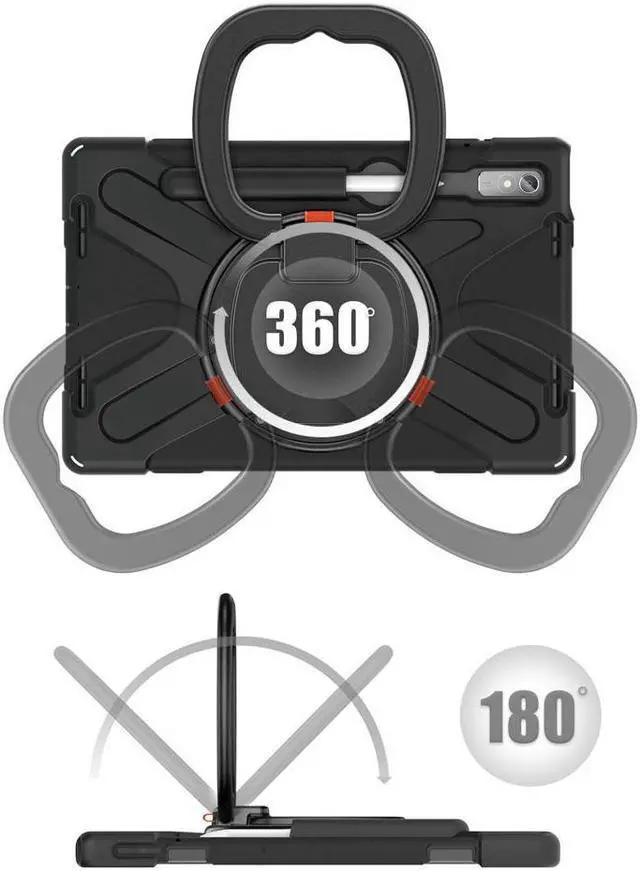 Alt view image 2 of 7 - BONAEVER For Lenovo Tab P11 Pro 11.2 inch 2nd Generation 2022 Case TB-132FU TB-138FC Rugged Shockproof Cover with Hand Strap Shoulder Strap