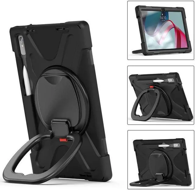 Alt view image 3 of 7 - BONAEVER For Lenovo Tab P11 Pro 11.2 inch 2nd Generation 2022 Case TB-132FU TB-138FC Rugged Shockproof Cover with Hand Strap Shoulder Strap