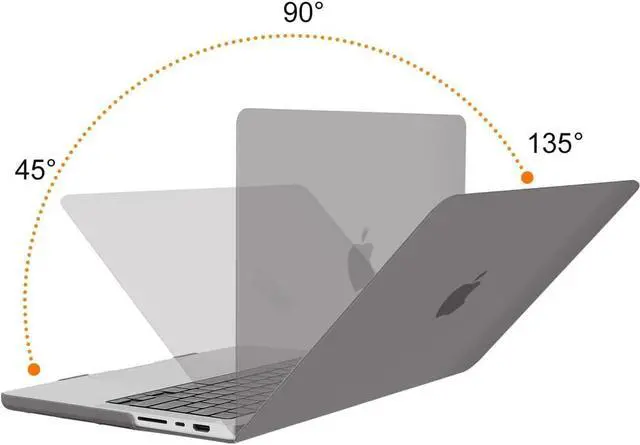 Alt view image 4 of 7 - BONAEVER For Macbook Pro 14 inch Case 2023 2022 2021 Release M2 A2779 A2442 M1 Pro/Max Chip with Touch ID Hard Case Shell Cover Keyboard Skin Cover