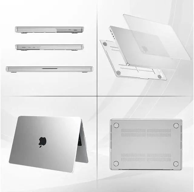 Alt view image 5 of 7 - BONAEVER For Macbook Pro 14 inch Case 2023 2022 2021 Release M2 A2779 A2442 M1 Pro/Max Chip with Touch ID Hard Case Shell Cover Keyboard Skin Cover