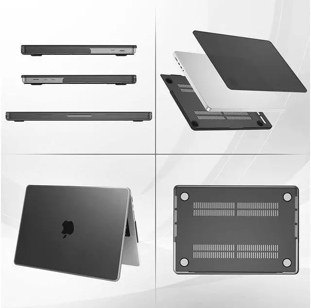 Alt view image 5 of 7 - BONAEVER For Macbook Pro 14 inch Case 2023 2022 2021 Release M2 A2779 A2442 M1 Pro/Max Chip with Touch ID Hard Case Shell Cover Keyboard Skin Cover
