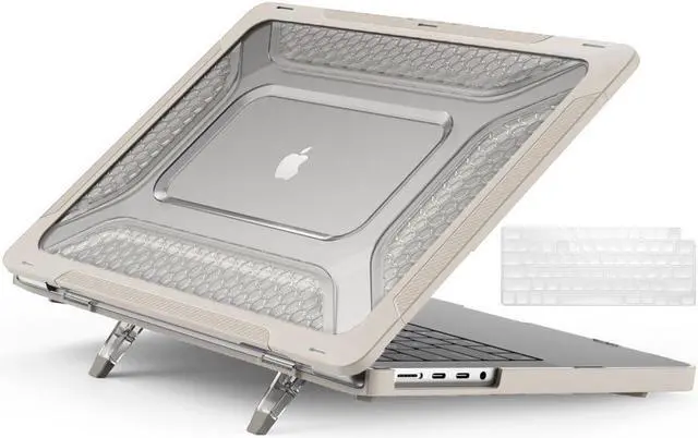 Main image of BONAEVER For Macbook Pro 14 inch Case 2023 2022 2021 M2 A2779 A2442 M1 Pro/Max Chip with Touch ID Hard Shell Protective Cover with Stand Keyboard Skin