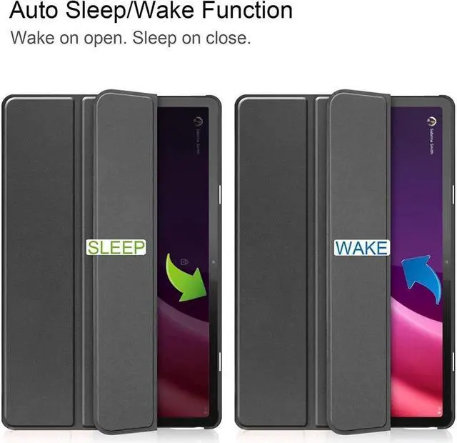 Alt view image 2 of 7 - BONAEVER Case for Lenovo Tab P11 2nd Generation 11.5 inch / Xiaoxin Pad Plus 11.5 2023 Tri fold Slim Hard Protective Cover with Stand Stylus Pen