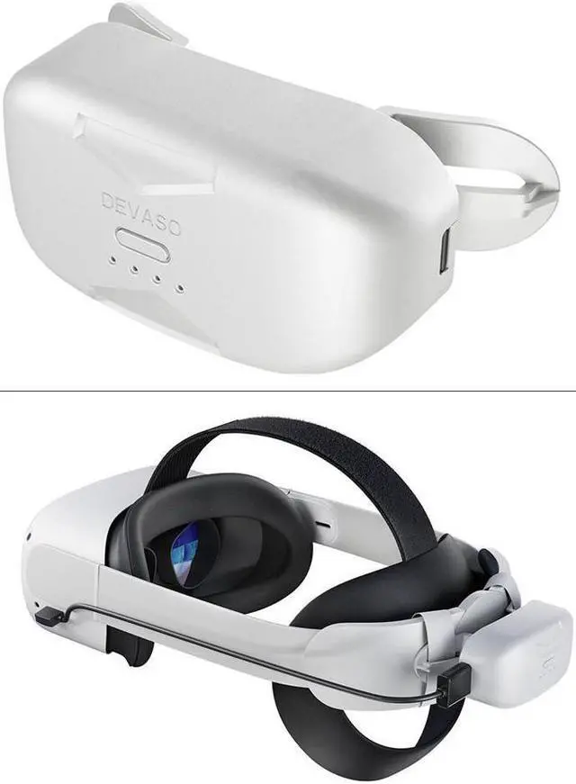 Alt view image 7 of 7 - BONAEVER Battery Pack for Oculus Que Stand 2 6000mAh Extend Playtime Fast Charging VR Power Bank Portable VR Extended Power Battery for Que Stand Pro / Pico 4 / Meta Que Stand 2 VR Elite Strap