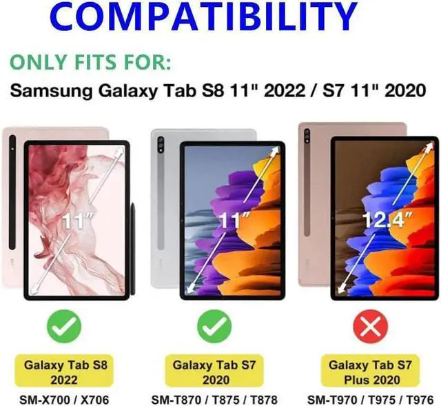 Alt view image 2 of 2 - BONAEVER Touchpad Keyboard Case for Samsung Galaxy Tab S8 / Tab S7 11 inch (Model SM-X700/X706/T870/T875/T876) Slim Leather Cover with Keyboard / Trackpad / Pencil Holder Purple