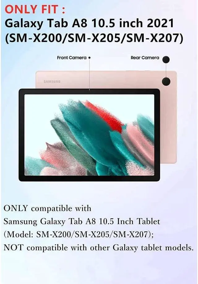 Alt view image 2 of 2 - BONAEVER Touchpad Keyboard Case for Samsung Galaxy Tab A8 10.5 inch 2022 Model SM-X200 SM-X205 SM-X207 Slim Leather Cover with Keyboard / Trackpad / Pencil Holder Mint Green