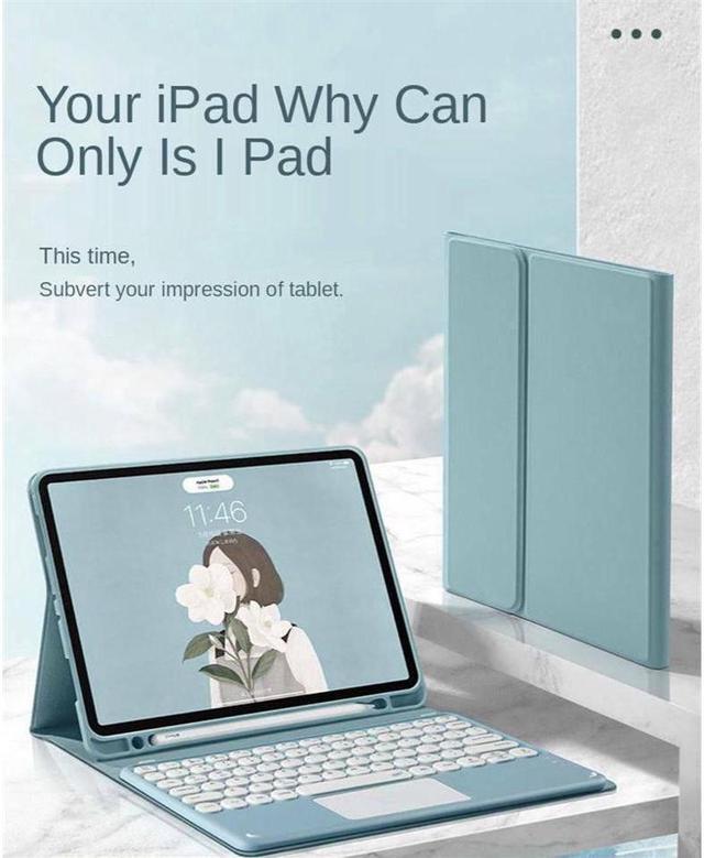 Alt view image 2 of 7 - BONAEVER Touchpad Keyboard Case for Samsung Galaxy Tab A8 10.5 inch 2022 Model SM-X200 SM-X205 SM-X207 Slim Leather Cover with Keyboard / Trackpad / Pencil Holder