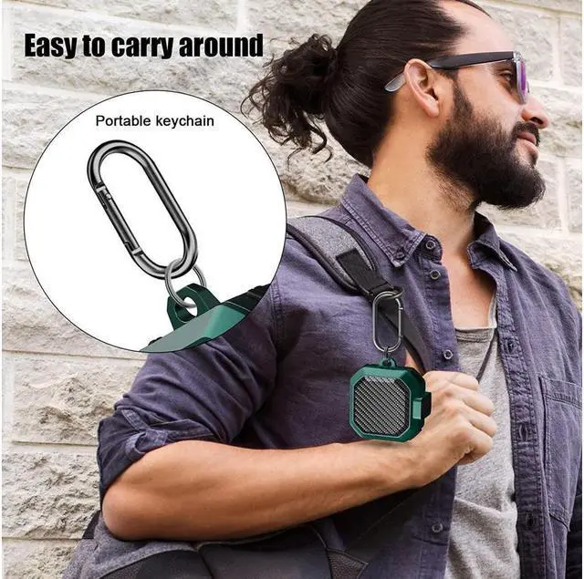 Alt view image 7 of 7 - Armor Cover for Samsung Galaxy Buds 2 Pro Case (2022) /Galaxy Buds Pro Case (2021) /Galaxy Buds 2 Case (2021) /Galaxy Buds Live Case (2020) Case, Shockproof Protective Cover with Keychain Green