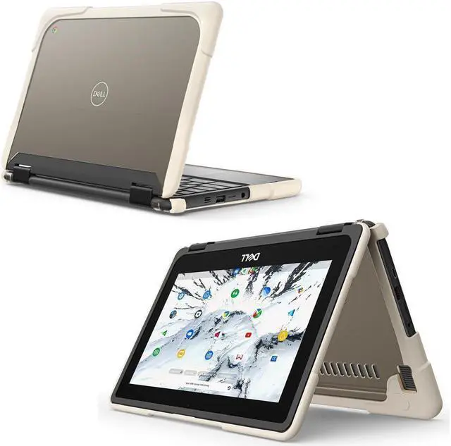 Alt view image 4 of 7 - BONAEVER Case For Dell Chromebook 3110 / 3100 11 inch 2-in-1 Education Series DropProof Rugged Shockproof Bumpers Protective Cover Laptop Case for K-12 Students