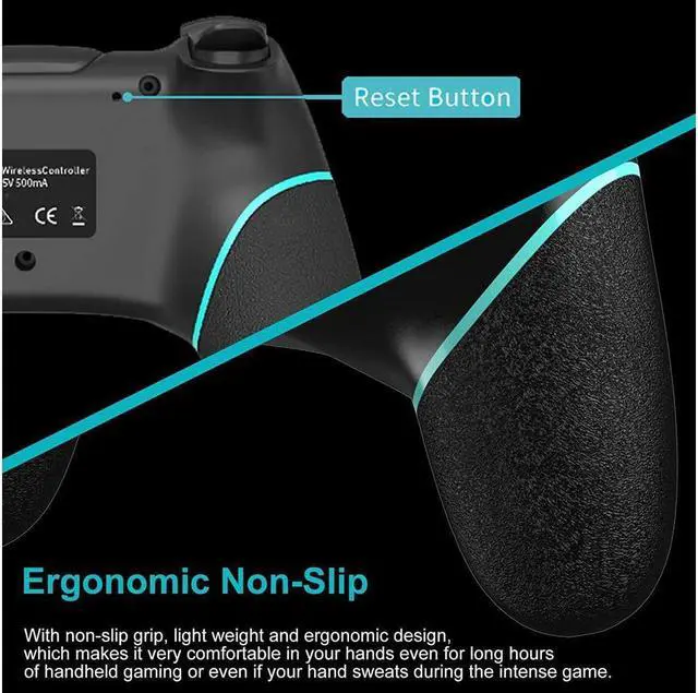 Alt view image 2 of 7 - BONAEVER Switch Controller Wireless Pro Controller Compatible for Nintendo Switch Bluetooth Switch Controller PC Game Controller Supports Gyro Axis Turbo Dual Vibration with Charging Cable Black