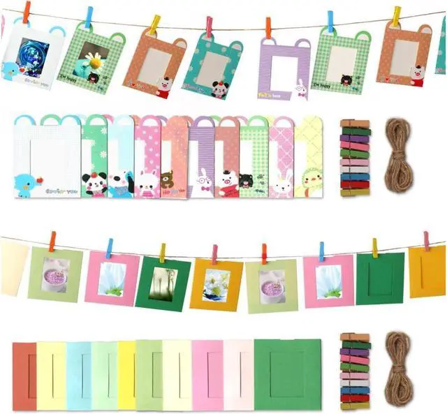 Alt view image 7 of 7 - BONAEVER Instant Camera Accessories Compatible with Instax Mini 11 Instant Film Camera Include Case/Album/Wall Hang Frames/Film Frames/Border Standickers/Corner Standickers Blue