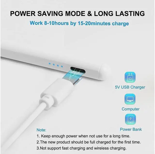 Alt view image 6 of 7 - BONAEVER Stylus Pen for iPad with Palm Rejection - Apple Pencil for iPad 10/9th GenCompatible with iPad Pro 11&12.9 inch iPad Mini 6th/5th iPad Air 3/4/5 iPad 6/7/8th Gen - Perfect for Writing Drawing