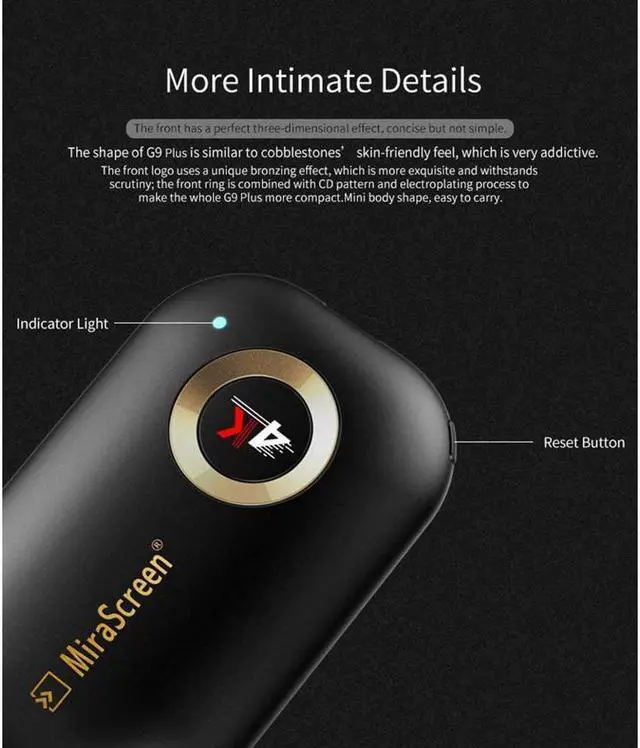 Alt view image 2 of 6 - BONAEVER HDMI Wireless Display Receiver 5G WiFi 4K 1080P Mobile Screen Ca Stand Mirroring Adapter Dongle for iPhone Mac iOS Android to TV Projector