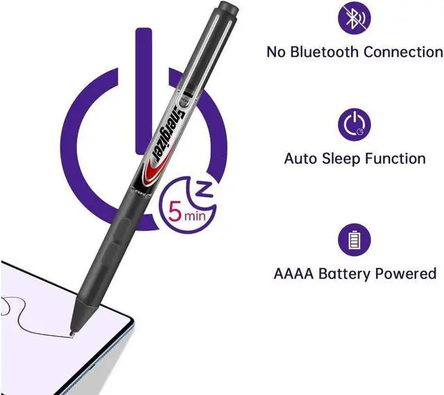 Alt view image 6 of 7 - BONAEVER Stylus Pen for Microsoft Surface, [Upgraded] 4096 Pressure Sensitivity Palm Rejection Stylus, Compatible with New Surface Pro 12/11/10/9/8/Laptop 5/Surface Studio 2+,AAAA Battery, 3 Pen Tips
