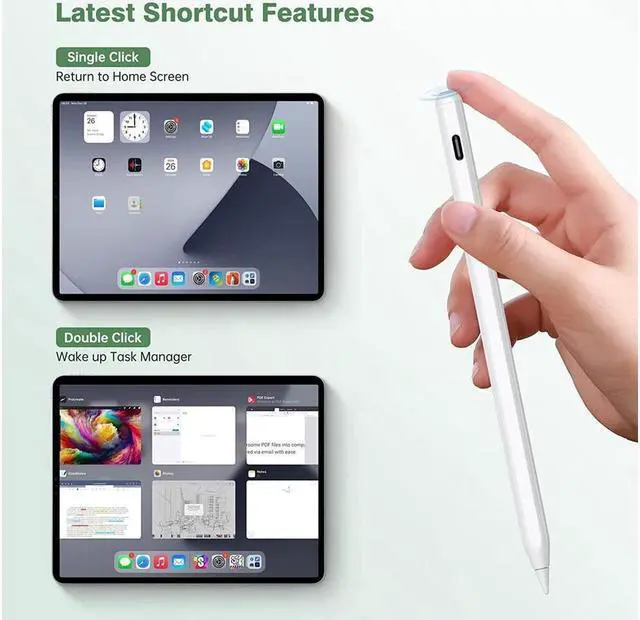 Alt view image 4 of 6 - BONAEVER For iPad Pencil 2nd Generation with Magnetic Wireless Charging - Stylus Pen for Apple Pencil Compatible with iPad Pro 11/12.9 iPad 6/7/8/9/10th iPad Air 3/4/5 iPad Mini 5/6th