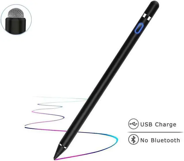 Main image of BONAEVER Active Stylus Pen Compatible for iOS / Android Touch Screens Pencil with Dual Touch Function Rechargeable Stylus for iPad/iPad Pro/Air/Mini/iPhone/Cellphone/Samsung/ Drawing&Writing