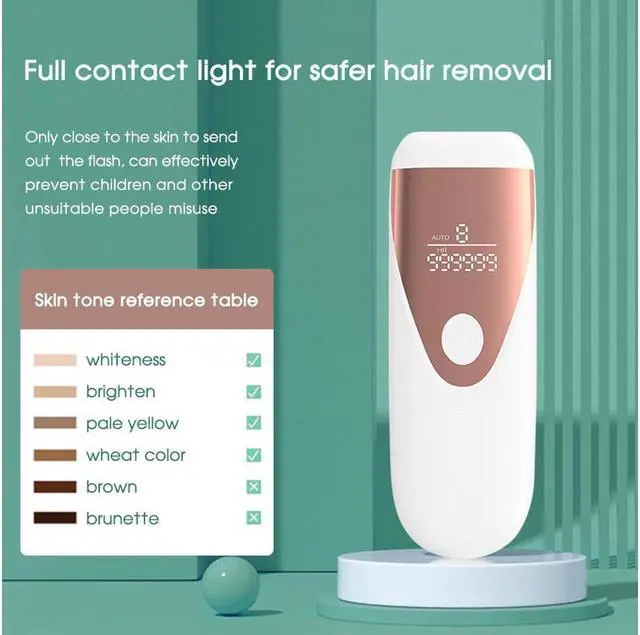 Alt view image 4 of 7 - BONAEVER Electric Epilator Permanent Epilator Hair Removal Electric Painless Threading Whole Body Hair Remover for Face Armpits Legs Bikini Line Rated at 999900 Flashes