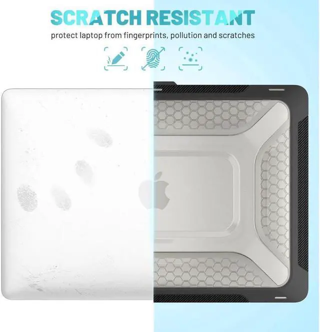 Alt view image 6 of 7 - BONAEVER For Macbook Pro 13 Case Model A2338 M1 A2289 A2251 A2159 A1989 Shockproof Hard Shell Cover with Fold Stand and Keyboard Skin Cover for MacBook Pro 13 Inch with Touch Bar