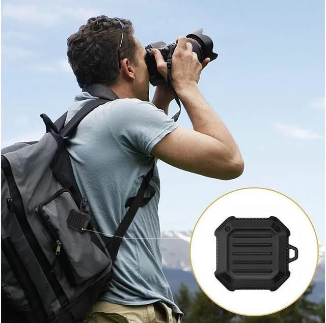 Alt view image 5 of 7 - BONAEVER Armor Cover for Samsung Galaxy Buds 2 Pro Case/Galaxy Bus Pro Case/Galaxy Buds 2 Skin/Galaxy Buds Live with Lock Shockproof Protective Cover Cases with Keychain