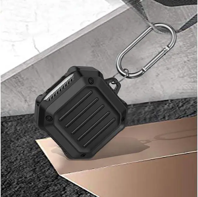 Alt view image 7 of 7 - BONAEVER Armor Cover for Samsung Galaxy Buds 2 Pro Case/Galaxy Bus Pro Case/Galaxy Buds 2 Skin/Galaxy Buds Live with Lock Shockproof Protective Cover Cases with Keychain