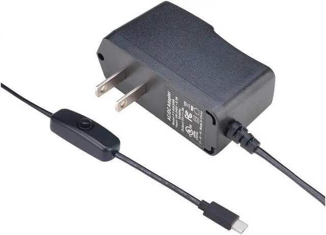 Alt view image 2 of 5 - BONAEVER Raspberry Pi 4 b Power Supply 5V 3A USB C Charger Adapter