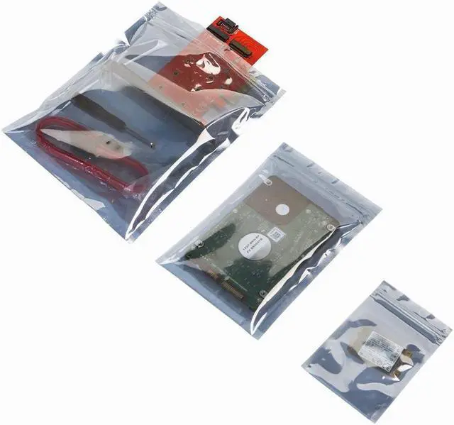 Alt view image 4 of 7 - BONAEVER Hard Drive Anti Standatic Resealable Bags 100pcs Assorted Sizes Suit for All Types of HDD SSD ESD Shielding Bags for Desktop Laptop PC Accessories Electronic Devices