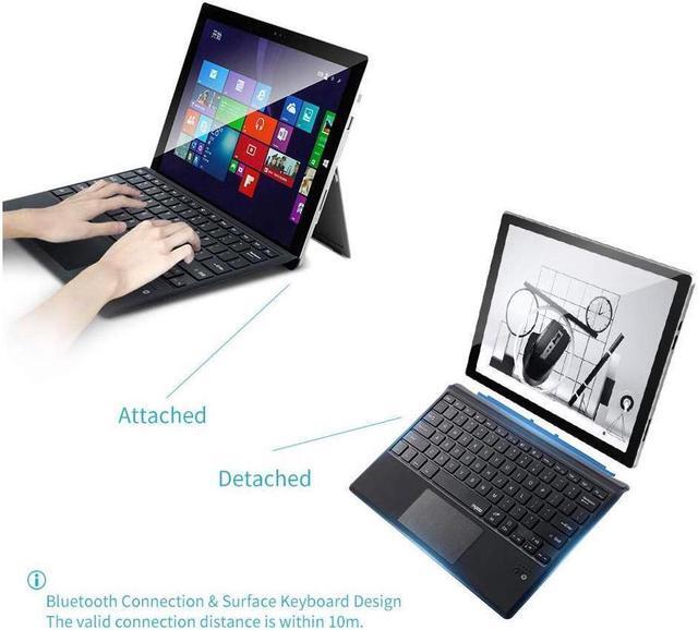 Alt view image 5 of 7 - Microsoft Surface Pro 7 / Pro 6 / Surface Pro 5 / Pro 4 / Pro 3 Type Cover Case Ultra-Slim Portable Wireless Bluetooth Keyboard with Trackpad for Surface Pro 7 / Pro 6 / Surface Pro 5 / Pro 4 / Pro 3