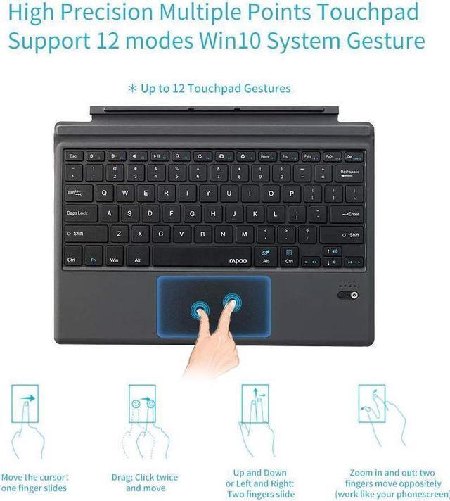 Alt view image 7 of 7 - Microsoft Surface Pro 7 / Pro 6 / Surface Pro 5 / Pro 4 / Pro 3 Type Cover Case Ultra-Slim Portable Wireless Bluetooth Keyboard with Trackpad for Surface Pro 7 / Pro 6 / Surface Pro 5 / Pro 4 / Pro 3