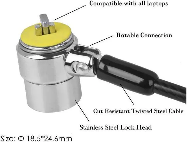 Alt view image 2 of 7 - Laptop Cable Lock Hardware Security Cable Lock Anti Theft Combination Lock for iPad Tablet Laptop MacBook Dell HP Lenovo Kindle Surface Samsung Android and All Other Notebooks and Tablets