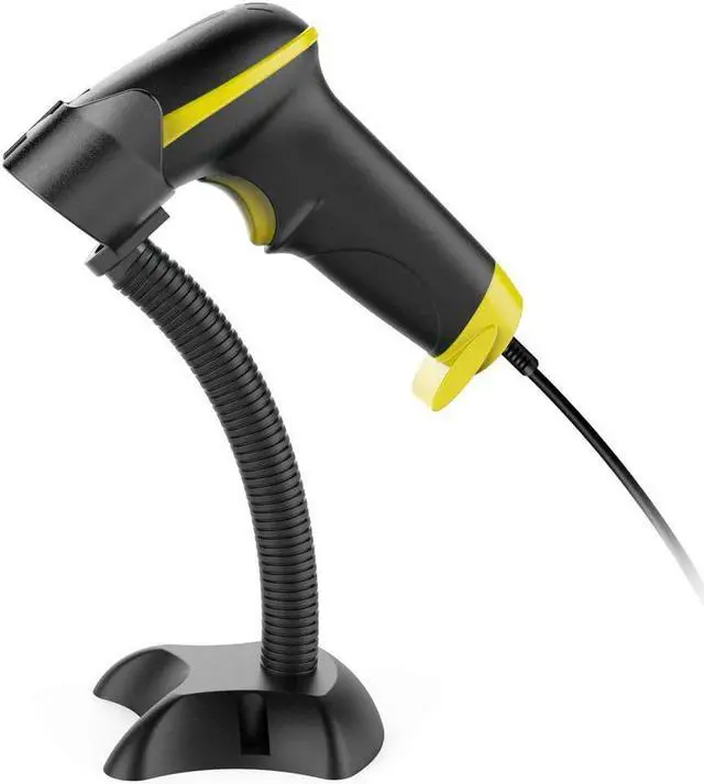 Main image of BONAEVER USB Barcode Scanner with Stand Automatic Sensing 1D Hand Held Wired Laser Bar Code Reader Portable H Bar Code Scanner Fast Auto Scan for Warehouse Retail Standore Library Supermarket POS