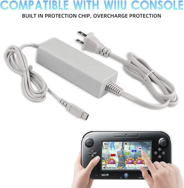 Alt view image 3 of 7 - BONAEVER Charger for Wii U Gamepad AC Power Adapter Charger for Nintendo Wii U Gamepad Remote Controller