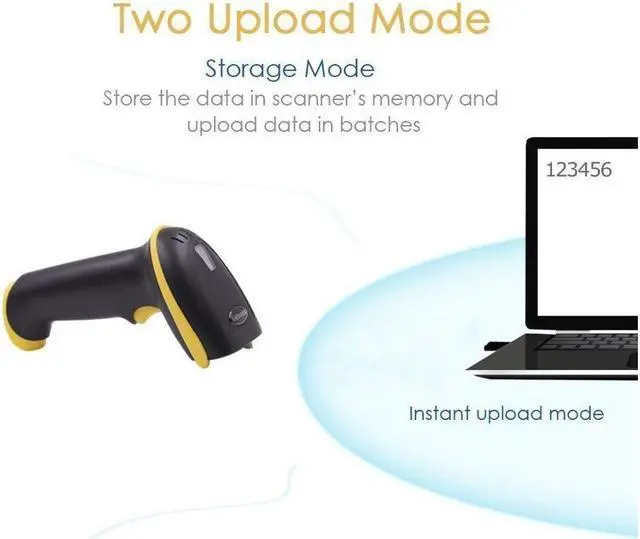 Alt view image 5 of 6 - BONAEVER 3-In-1 2D Barcode Scanner Bluetooth & 2.4G Wireless & USB Wired CMOS Image Bar Code Reader For QR PDF417 Data Matrix Screen Code USB Scanner with Mobile Payment Computer Screen