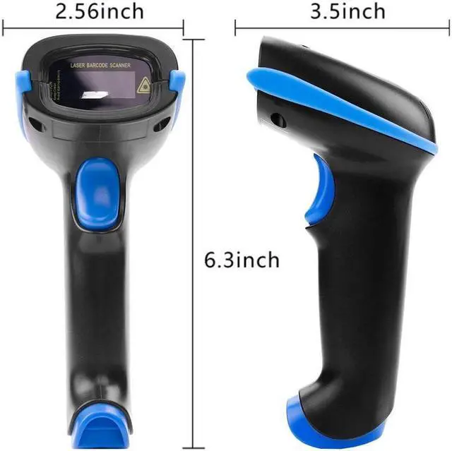 Alt view image 6 of 7 - Wireless 2.4G Barcode Scanner Bar Code Reader Long Transmission Distance Automatic Laser Network USB Cordless & Wired 1D Bar-code Scanner for Mac Windows Quickbooks Linux Handheld Rechargeable