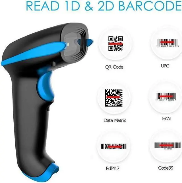 Alt view image 3 of 6 - BONAEVER 2D Wireless Barcode Scanner 2-in-1 433Mhz wireless & USB 2.0 Wired 1D QR PDF417 Data Matrix Bar Code Scanner Cordless CMOS Image Barcode Reader for Mobile Payment Computer Screen