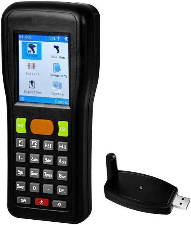 Main image of BONAEVER Wireless Barcode Scanner 1D Cordless Data Collector Hand Held Portable Data Terminal Inventory Device USB Laser Barcode Scanner with LCD Screen