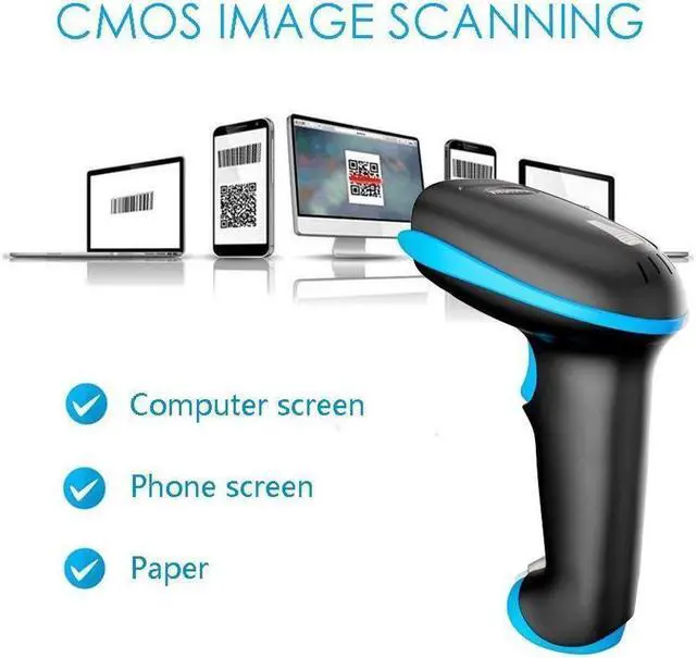 Alt view image 6 of 6 - BONAEVER 2D Wireless Barcode Scanner 2-in-1 433Mhz wireless & USB 2.0 Wired 1D QR PDF417 Data Matrix Bar Code Scanner Cordless CMOS Image Barcode Reader for Mobile Payment Computer Screen