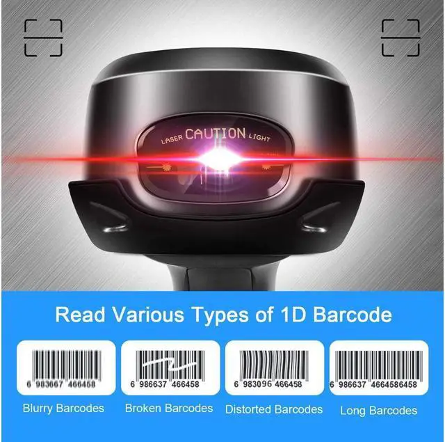 Alt view image 4 of 6 - BONAEVER Barcode Scanner 1D Wireless Collector Portable Data Terminal Inventory Device Bar Code Reader PDT with TFT Color LCD Screen & USB Cradle Receiver Charging Base