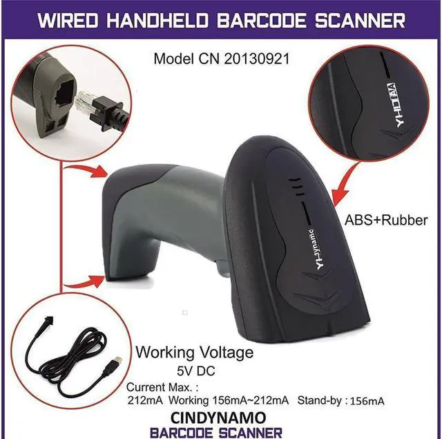Alt view image 6 of 7 - BONAEVER 2-in-1 USB Wired & 2.4G Wireless Barcode Scanner CMOS Image Barcode Reader 1D 2D QR PDF417 Data Matrix Code Scanner Cordless Barcode Scanner for Supermarket Retail Warehouse Library
