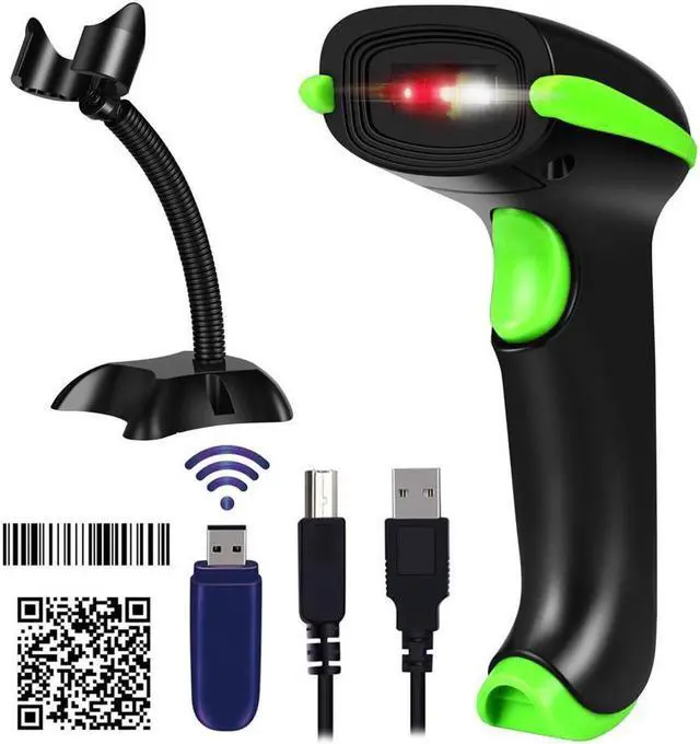 Main image of BONAEVER Wireless 1D 2D Barcode Scanner 3 in 1 Compatible with Bluetooth & 2.4GHz Wireless & Wired 1D 2D Bar Code Reader with Stand Datamatrix PDF417 QR Bar Code Scanner for Smart Phone PC