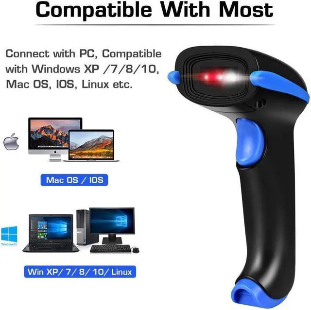 Alt view image 4 of 6 - BONAEVER Wireless 2D Barcode Scanner 2 in 1 2.4GHz Wireless & USB 2.0 Wired 1D 2D Barcode Reader with Stand Datamatrix PDF417 QR Bar Code Scanner for Mobile Payment Computer Screen