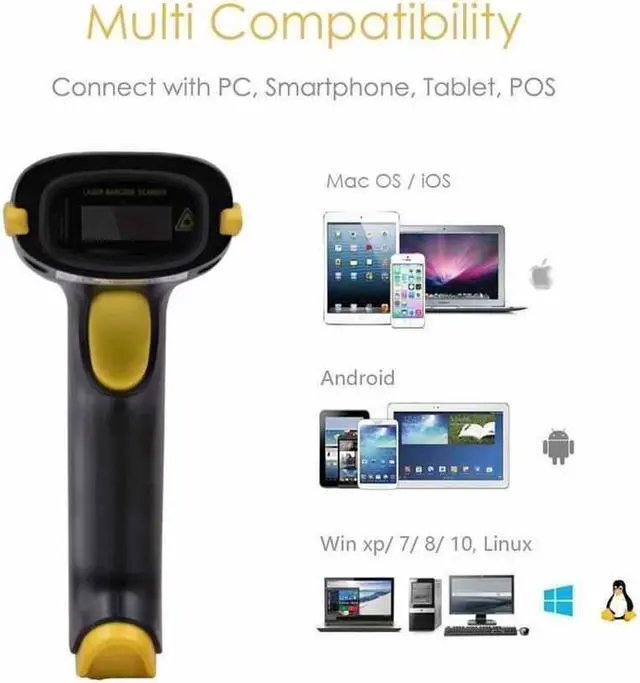 Alt view image 7 of 7 - BONAEVER Wireless 2D Barcode Scanner 2 in 1 2.4GHz Wireless & USB 2.0 Wired 1D 2D Barcode Reader with Stand Datamatrix PDF417 QR Bar Code Scanner for Mobile Payment Computer Screen