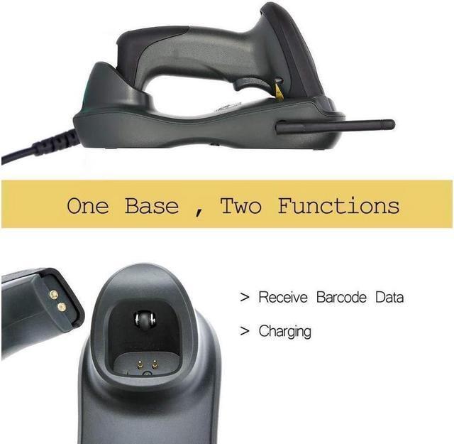 Alt view image 2 of 7 - BONAEVER Wireless Barcode Scanner with USB Cradle Receiver Charging Base 433MHz Hand Held 1D Cordless Laser Barcode Reader Portable Bar Code Scanning for Retail Supermaket Warehouse
